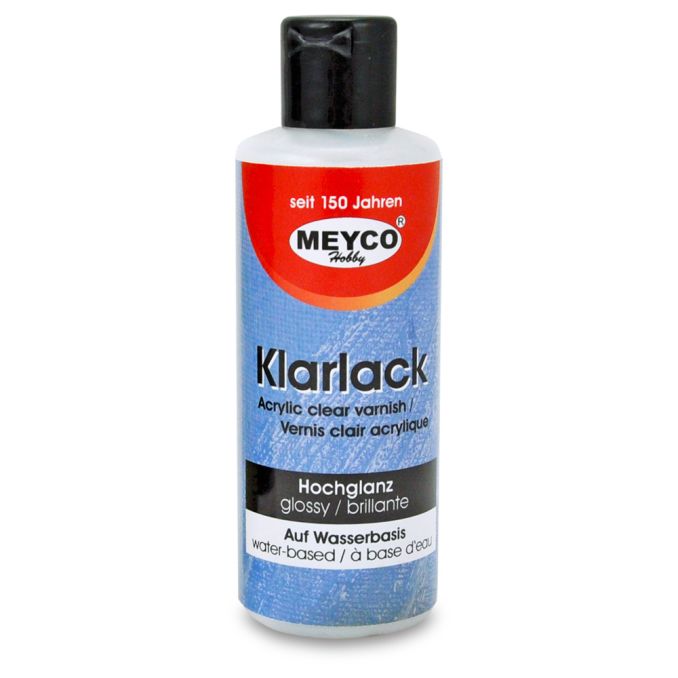 Lac acrilic lucios (vernis), utilizare universala, pe baza de apa, 82ml, transparent, Meyco