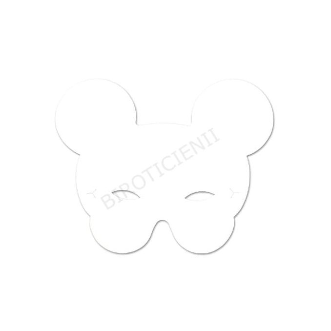 Accesorii creatie, masca animale din carton, 10 buc/set, alb, Meyco Accesorii creatie, masca animale din carton, 10 buc/set, alb, Meyco