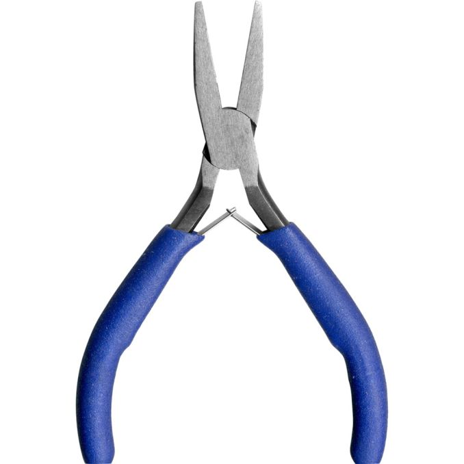 Mini-cleste cu varf plat, diverse utilizari, 10-14.5cm, maner plastic albastru, Meyco