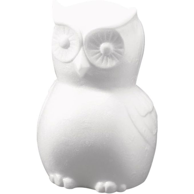 Forme polistiren, bufnita, 13cm (H), alb, Meyco