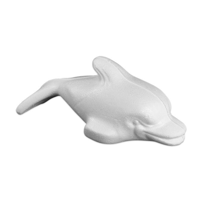 Forme polistiren, delfin, 6x17cm, alb, Meyco