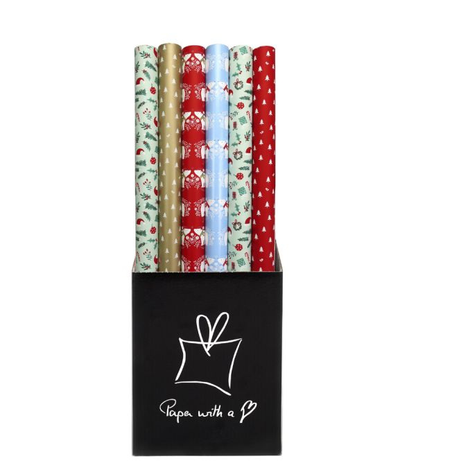 Ambalaje din hartie si carton - Hartie de impachetat cadouri, 70cm x 2m/rola, Rotolux Cosy Cottage