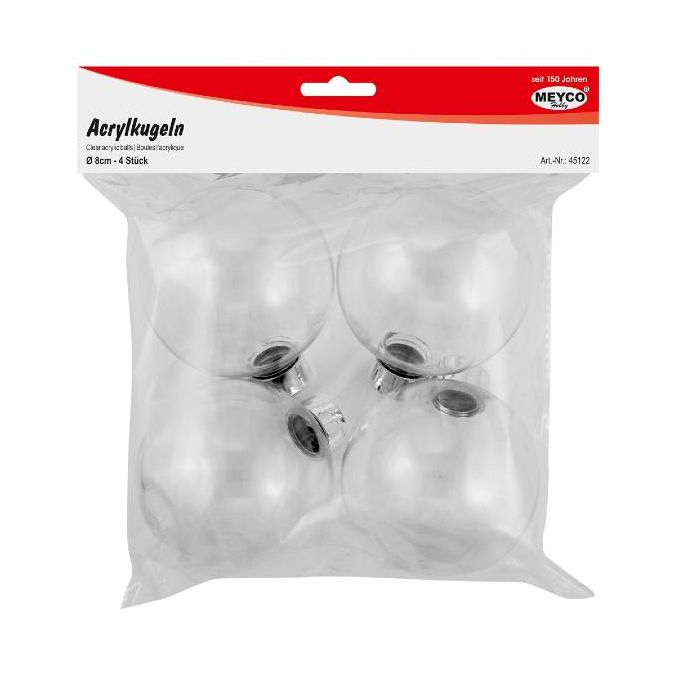 Accesorii creatie/decoratiuni Craciun, globuri, Ø 60mm, 6 buc/set, plastic, transparent, Meyco Accesorii creatie/decoratiuni Craciun, globuri, Ø 60mm, 6 buc/set, plastic, transparent, Meyco