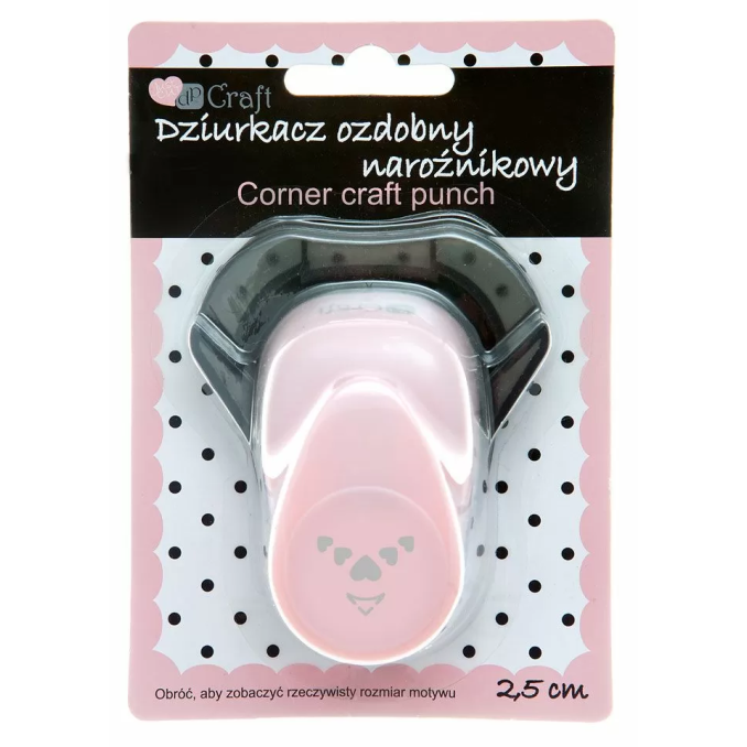 Perforator cu model, colturi decorative - inimi, 2.5cm, Dp Craft