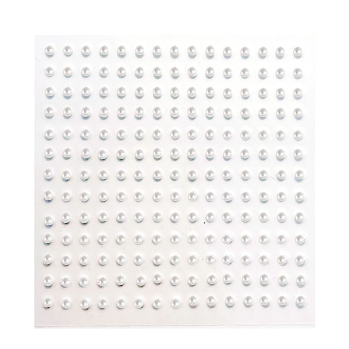 Perle adezive, Ø 3mm, 195 buc/set, alb, Dp Craft Perle adezive, Ø 3mm, 195 buc/set, alb, Dp Craft