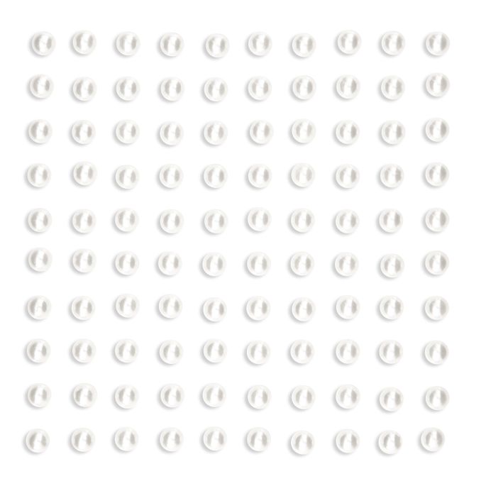 Perle adezive, Ø 5mm, 100 buc/set, alb, Dp Craft Perle adezive, Ø 5mm, 100 buc/set, alb, Dp Craft