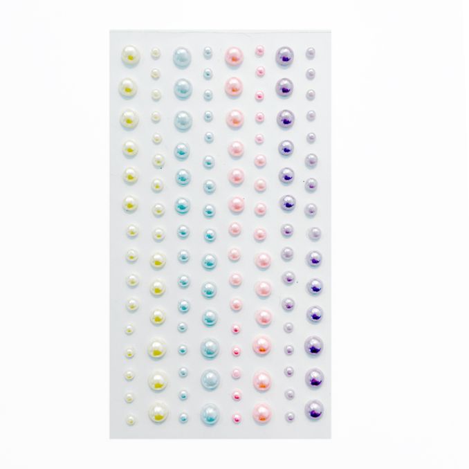 Perle adezive, Ø 3/4/5/6mm, 120 buc/set, pastel candies, Dp Craft Perle adezive, Ø 3/4/5/6mm, 120 buc/set, pastel candies, Dp Craft