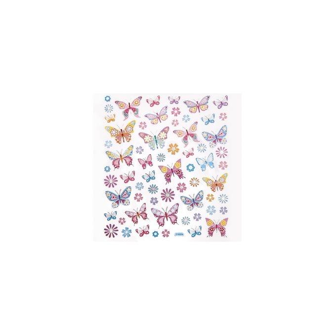 Stickere/abtibilduri, fluturi si flori, 63 buc/set, Dp Craft Stickere/abtibilduri, fluturi si flori, 63 buc/set, Dp Craft