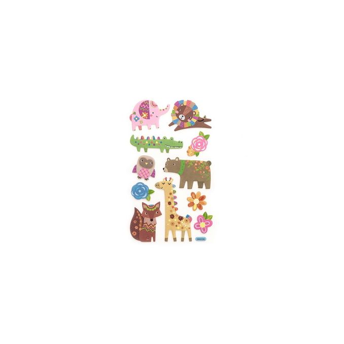 Stickere/abtibilduri din spuma, animale salbatice, 11 buc/set, Dp Craft Stickere/abtibilduri din spuma, animale salbatice, 11 buc/set, Dp Craft