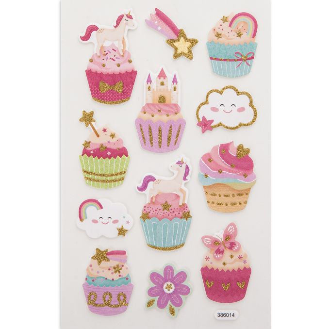 Stickere/abtibilduri din spuma, prajiturele, 12 buc/set, Dp Craft Stickere/abtibilduri din spuma, prajiturele, 12 buc/set, Dp Craft