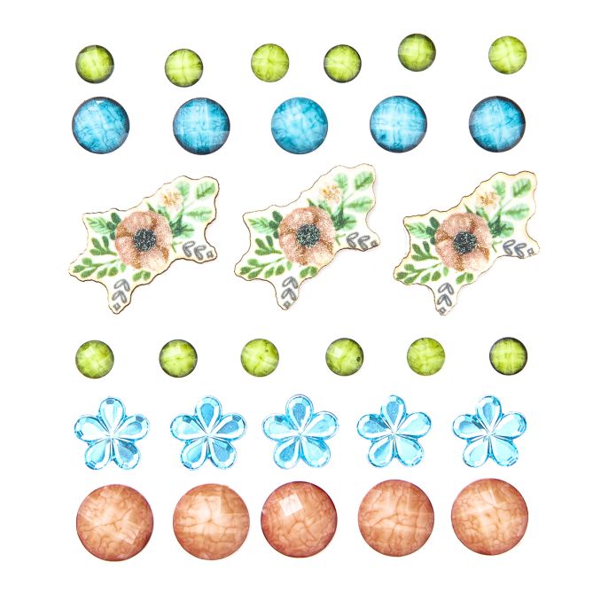 Strasuri/pietre adezive, flori, 30 buc/set, Dp Craft Strasuri/pietre adezive, flori, 30 buc/set, Dp Craft