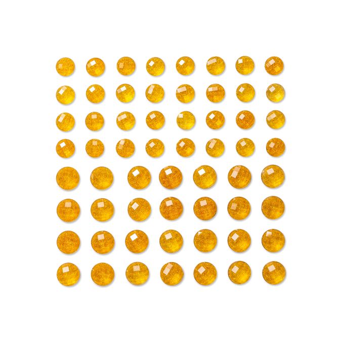 Strasuri/pietre adezive cu sclipici, Ø 8/10mm, 60 buc/set, auriu, Dp Craft Strasuri/pietre adezive cu sclipici, Ø 8/10mm, 60 buc/set, auriu, Dp Craft