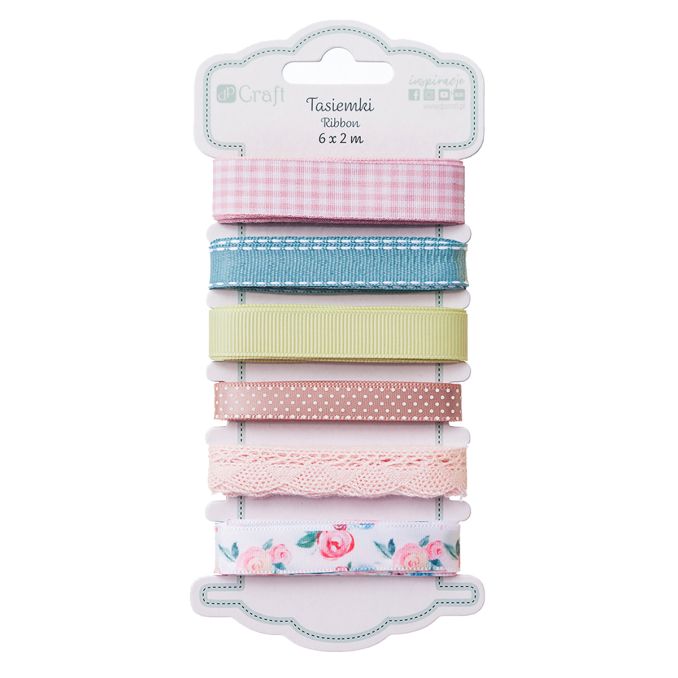 Panglica decorativa, 6 modele x 2m/set, Marisella&me, Dp Craft Panglica decorativa, 6 modele x 2m/set, Marisella&me, Dp Craft