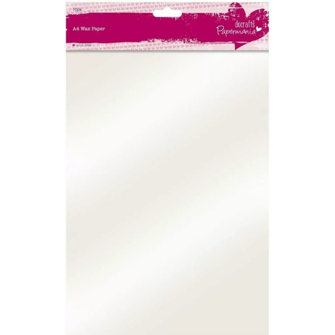 Hartie cerata A4, 10 coli/set, Papermania Hartie cerata A4, 10 coli/set, Papermania