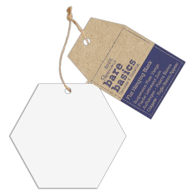 Forme decorative din acril - hexagon, cu agatatoare, transparent cristal, Bare Basics Papermania Forme decorative din acril - hexagon, cu agatatoare, transparent cristal, Bare Basics Papermania