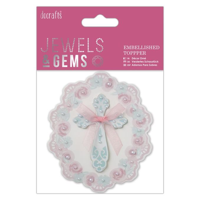 Decoratiune topper - cruce florala, Jewels&Gems Decoratiune topper - cruce florala, Jewels&Gems