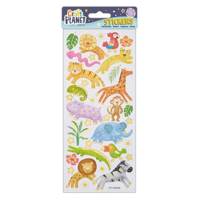 Stickere/abtibilduri, animale din jungla, Craft Planet Stickere/abtibilduri, animale din jungla, Craft Planet