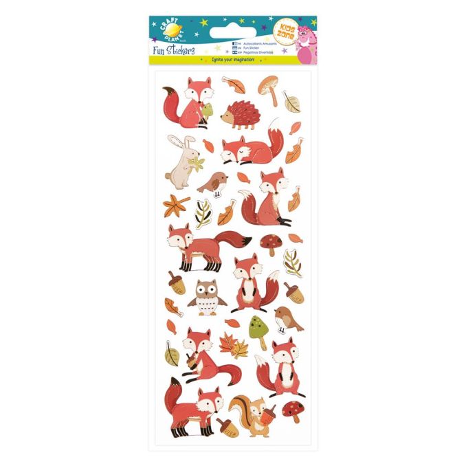 Stickere/abtibilduri, animale din padure, Craft Planet Stickere/abtibilduri, animale din padure, Craft Planet