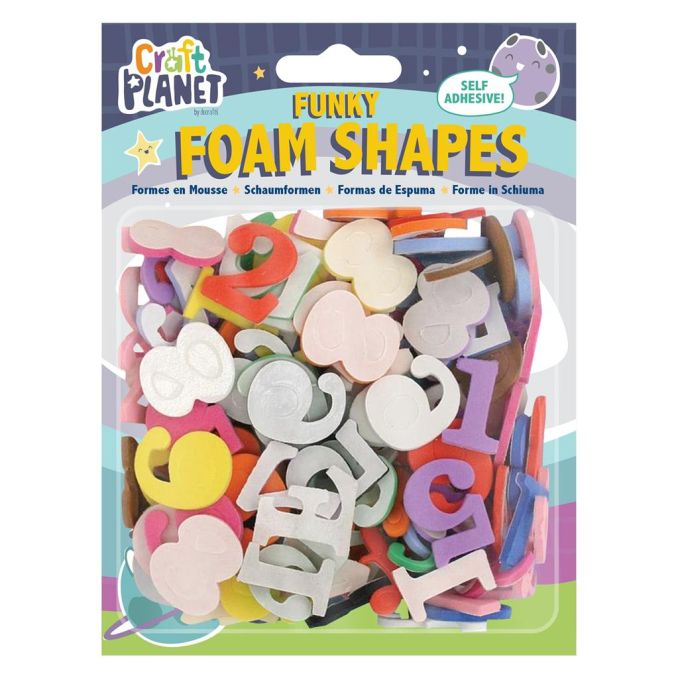 Forme din spuma adeziva - numere, diferite culori, Craft Planet