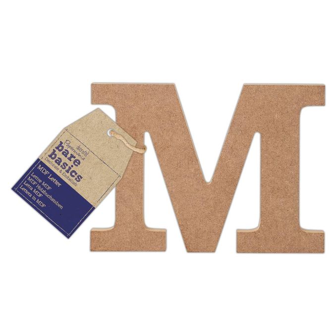 Forme decorative din MDF - litera M, (H) 10cm, grosime 9mm, maro, Bare Basics Papermania Forme decorative din MDF - litera M, (H) 10cm, grosime 9mm, maro, Bare Basics Papermania