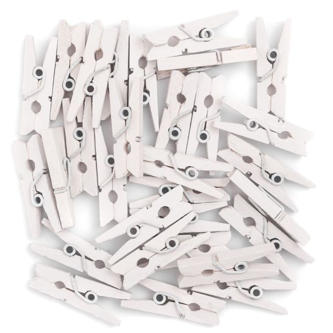 Mini carlige decorative din lemn, 2.5cm, 30 buc/set, alb, Dp Craft Mini carlige decorative din lemn, 2.5cm, 30 buc/set, alb, Dp Craft