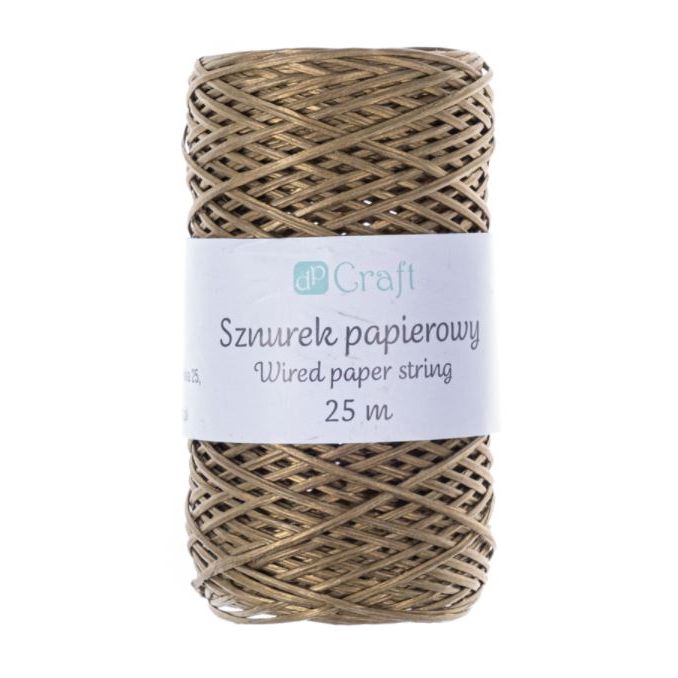 Snur decorativ din hartie, 25m, auriu, Dp Craft Snur decorativ din hartie, 25m, auriu, Dp Craft