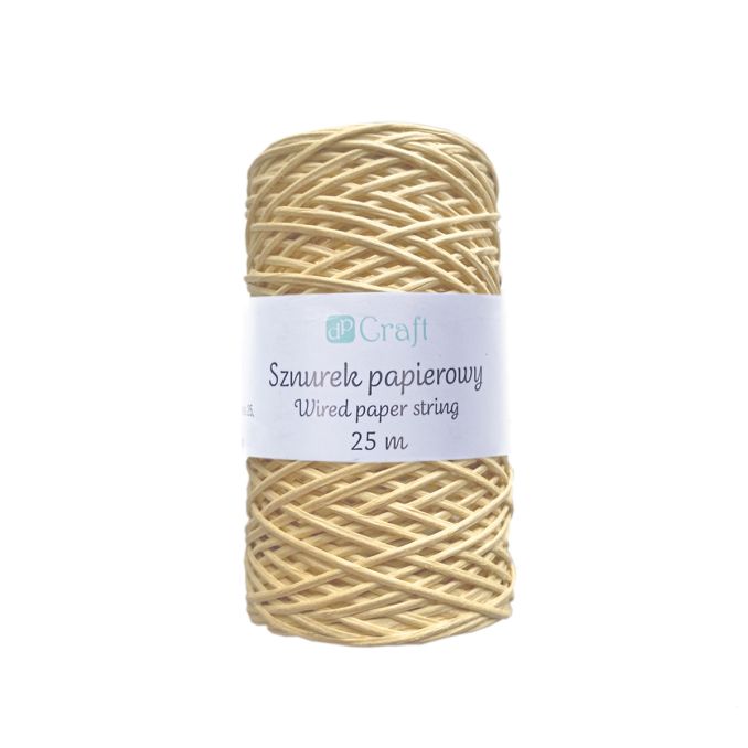 Snur decorativ din hartie, 25m, kraft/maro, Dp Craft Snur decorativ din hartie, 25m, kraft/maro, Dp Craft