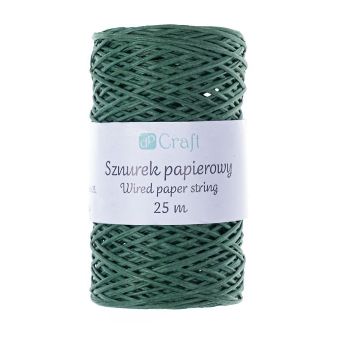 Snur decorativ din hartie, 25m, verde, Dp Craft Snur decorativ din hartie, 25m, verde, Dp Craft