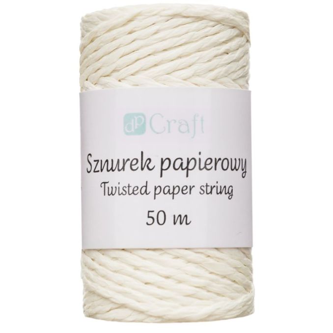 Snur decorativ din hartie, 50m, ivoire, Dp Craft Snur decorativ din hartie, 50m, ivoire, Dp Craft