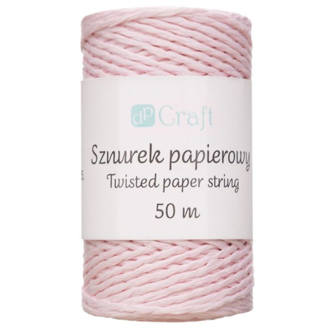 Snur decorativ din hartie, 50m, roz, Dp Craft Snur decorativ din hartie, 50m, roz, Dp Craft