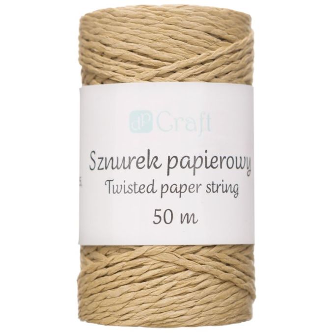 Snur decorativ din hartie, 50m, kraft/maro, Dp Craft Snur decorativ din hartie, 50m, kraft/maro, Dp Craft