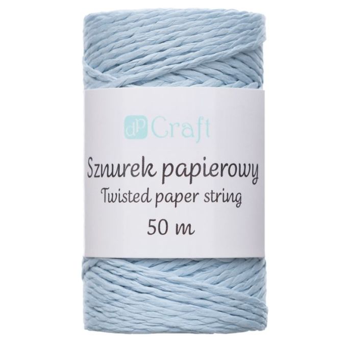 Snur decorativ din hartie, 50m, bleu/albastru deschis, Dp Craft Snur decorativ din hartie, 50m, bleu/albastru deschis, Dp Craft