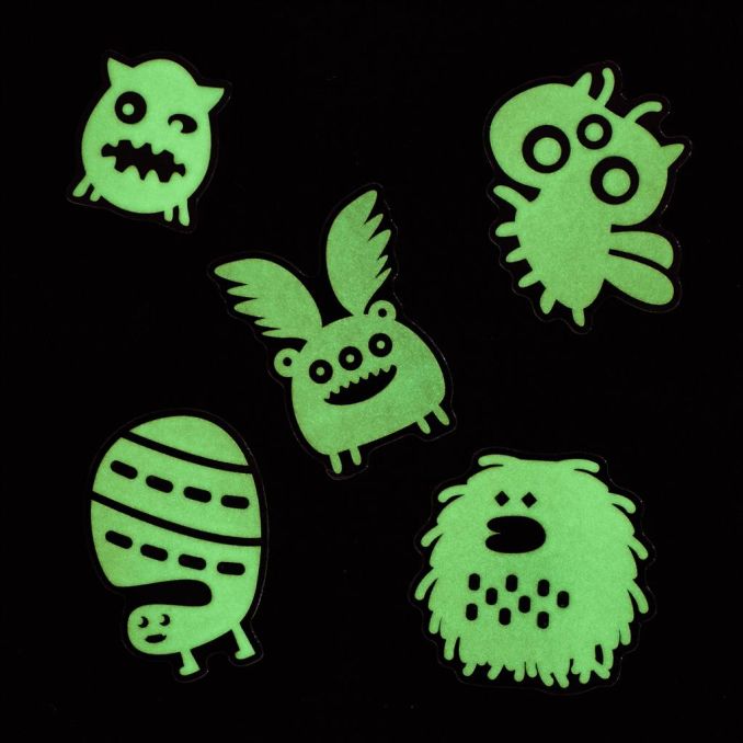 Stickere/abtibilduri fosforescente, monstri, Craft Planet