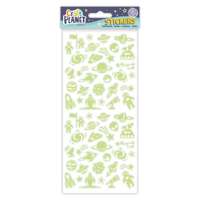 Stickere/abtibilduri fosforescente, spatiu cosmic, Craft Planet Stickere/abtibilduri fosforescente, spatiu cosmic, Craft Planet