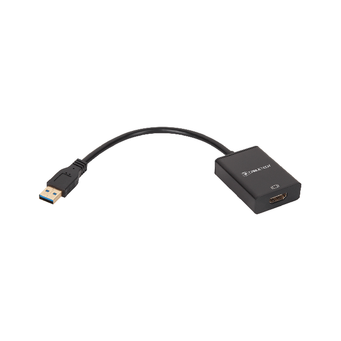 Cabluri si accesorii - Adaptor USB 3.0 tata - HDMI mama, negru, Cabletech Cabluri si accesorii - Adaptor USB 3.0 tata - HDMI mama, negru, Cabletech