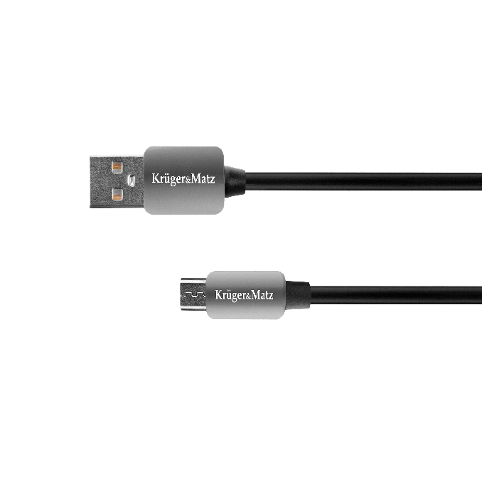 Cabluri si accesorii - Cablu USB tata - micro USB, 1m, negru, Kruger&Matz Cabluri si accesorii - Cablu USB tata - micro USB, 1m, negru, Kruger&Matz