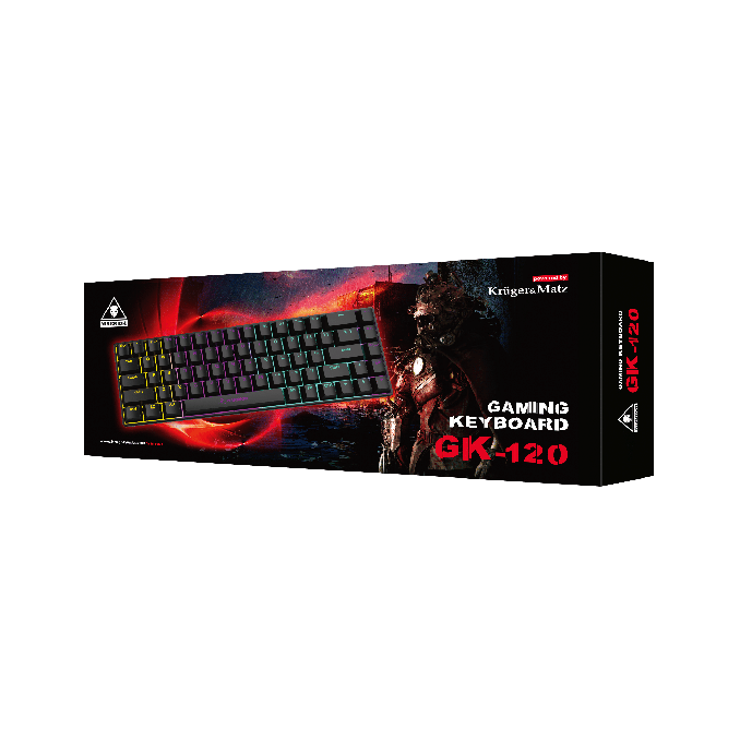 Periferice PC - Tastatura gaming iluminta, 14 efecte, negru/rgb, Kruger&Matz GK-120