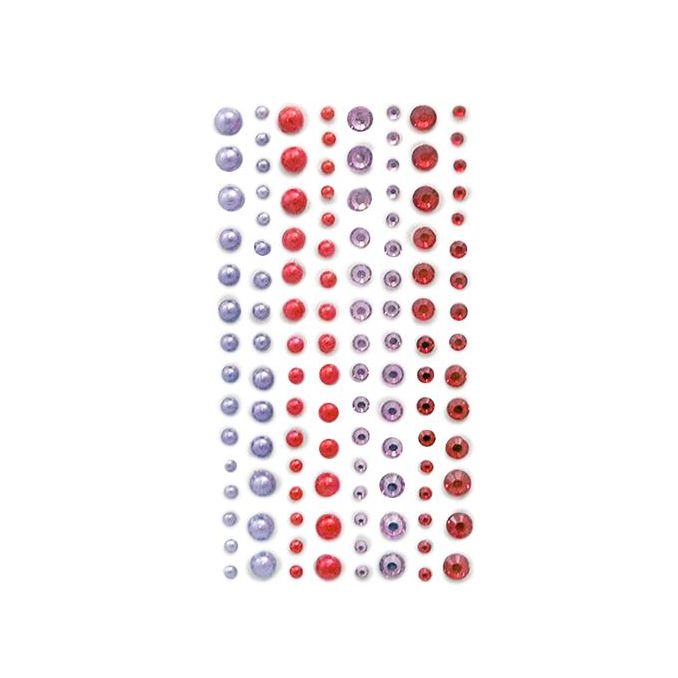 Strasuri/pietre si perle adezive, Ø 3/4/5/6mm, 120 buc/set, cranberry&lavender, Dp Craft Strasuri/pietre si perle adezive, Ø 3/4/5/6mm, 120 buc/set, cranberry&lavender, Dp Craft