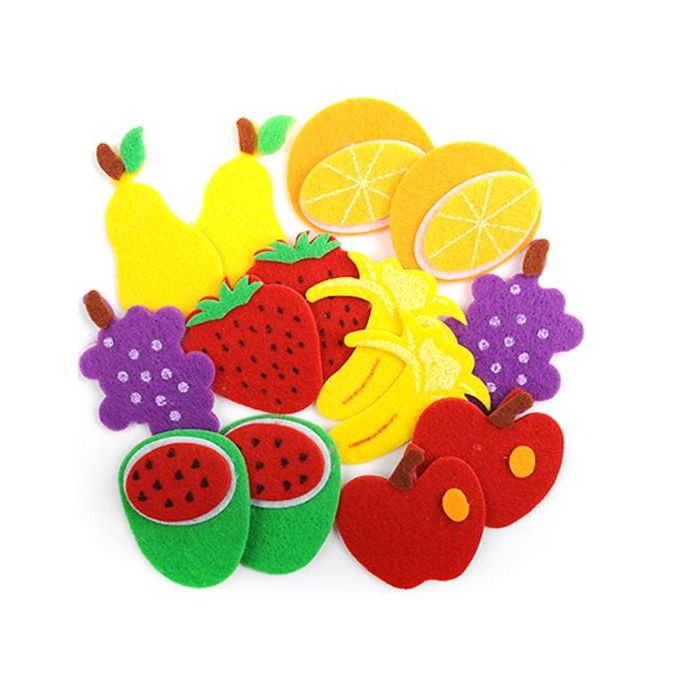 Forme decorative din fetru - fructe 3D, autoadezive, 14 buc/set, Dp Craft Forme decorative din fetru - fructe 3D, autoadezive, 14 buc/set, Dp Craft