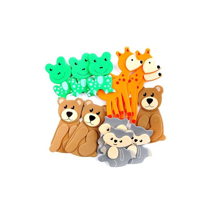 Forme decorative din spuma/hartie gumata - animalele din padure 3D, autoadezive, 12 buc/set, Dp Craft Forme decorative din spuma/hartie gumata - animalele din padure 3D, autoadezive, 12 buc/set, Dp Craft