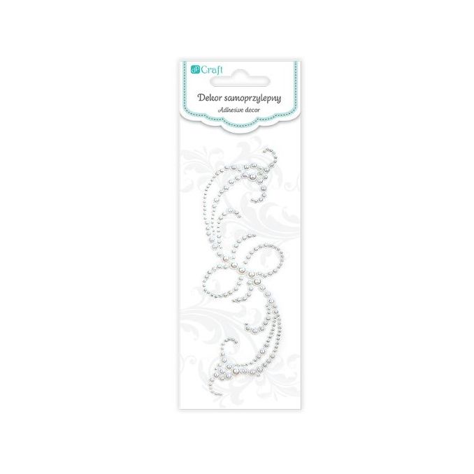 Perle adezive decor Colette, 6x13.5cm, alb, Dp Craft Perle adezive decor Colette, 6x13.5cm, alb, Dp Craft
