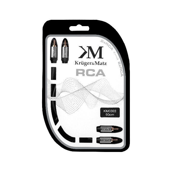 Cabluri si accesorii - Cablu 2rca - 2rca, 0.5m, Kruger&Matz
