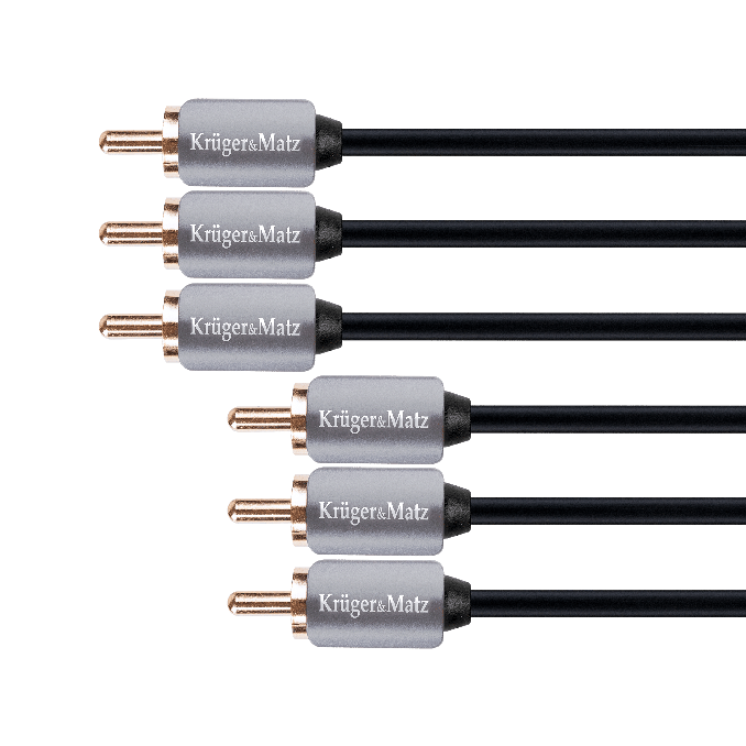 Cabluri si accesorii - Cablu 3rca - 3rca, 1.8cm, Kruger&Matz Cabluri si accesorii - Cablu 3rca - 3rca, 1.8cm, Kruger&Matz