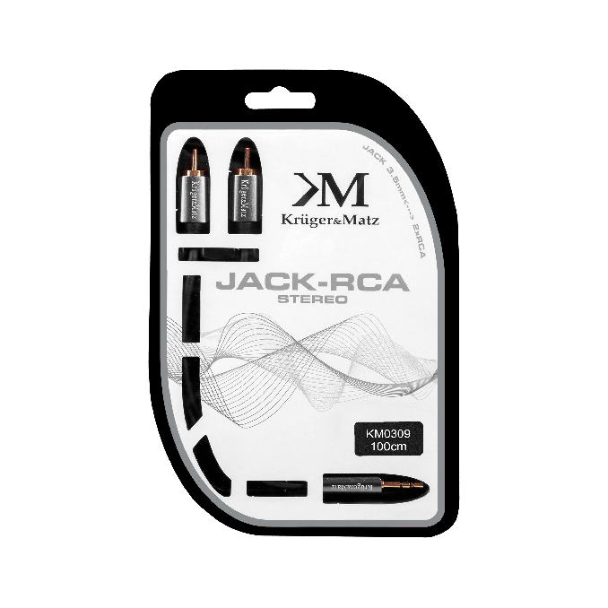 Cabluri si accesorii - Cablu jack 3.5 - 2rca, 1m, Kruger&Matz