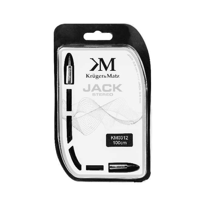 Cabluri si accesorii - Cablu jack 3.5 - 3.5, 1m, Kruger&Matz