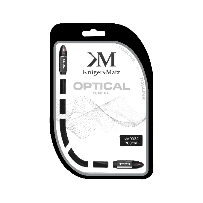Cabluri si accesorii - Cablu optic toslink - toslink, 3m, Kruger&Matz