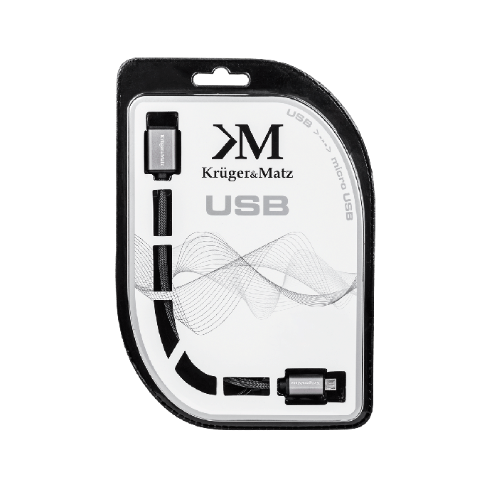 Cabluri si accesorii - Cablu prelungitor USB - micro USB, 1m, Kruger&Matz