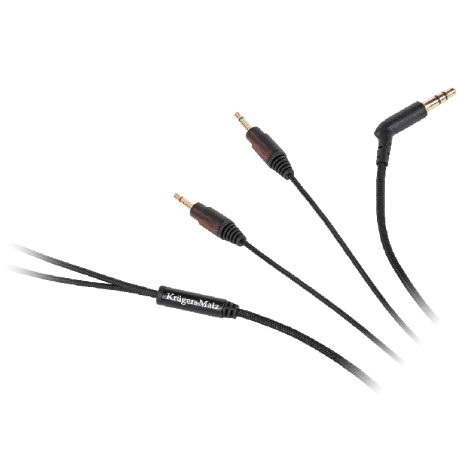 Cabluri si accesorii - Cablu casti, jack 3.5 - 2x2.5, 1m, Kruger&Matz Cabluri si accesorii - Cablu casti, jack 3.5 - 2x2.5, 1m, Kruger&Matz