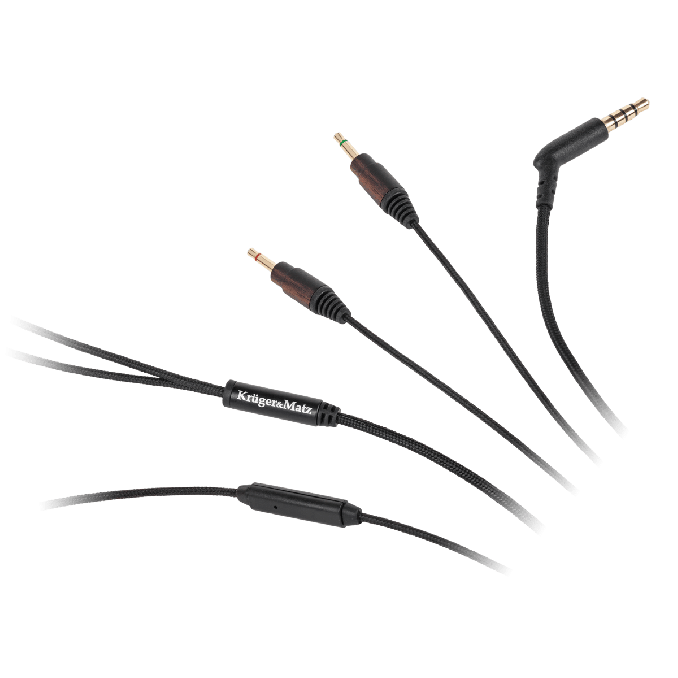 Cabluri si accesorii - Cablu casti cu microfon, jack 3.5 - 2x2.5, 1m, Kruger&Matz Cabluri si accesorii - Cablu casti cu microfon, jack 3.5 - 2x2.5, 1m, Kruger&Matz