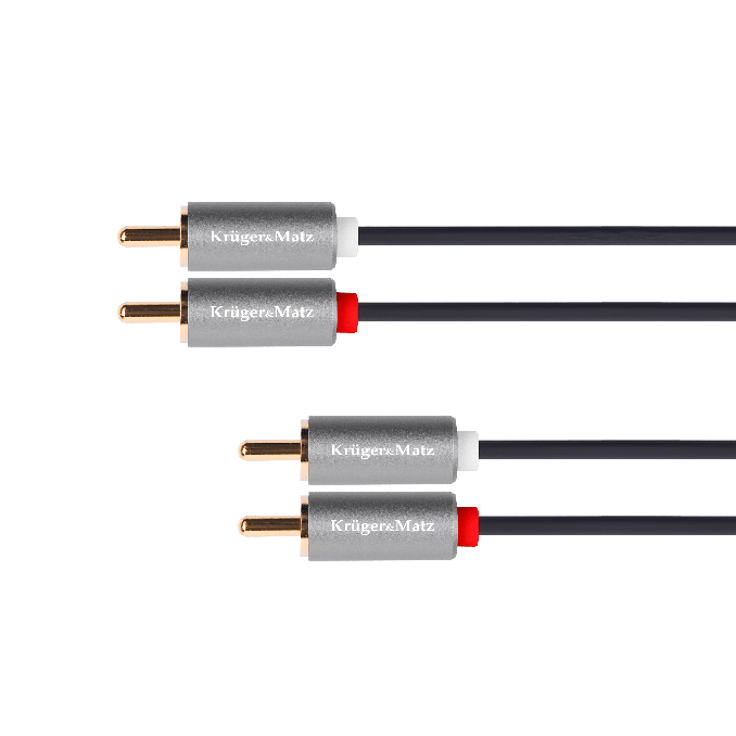 Cabluri si accesorii - Cablu 2rca - 2rca, 1m, Kruger&Matz Cabluri si accesorii - Cablu 2rca - 2rca, 1m, Kruger&Matz